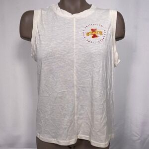 Iowa State Cyclones NCAA Football Cream Tank Top Women's LARGE 12-14 NWT